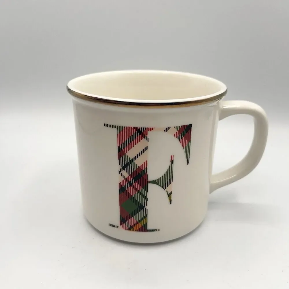 POTTERY BARN STEWART PLAID LETTER 